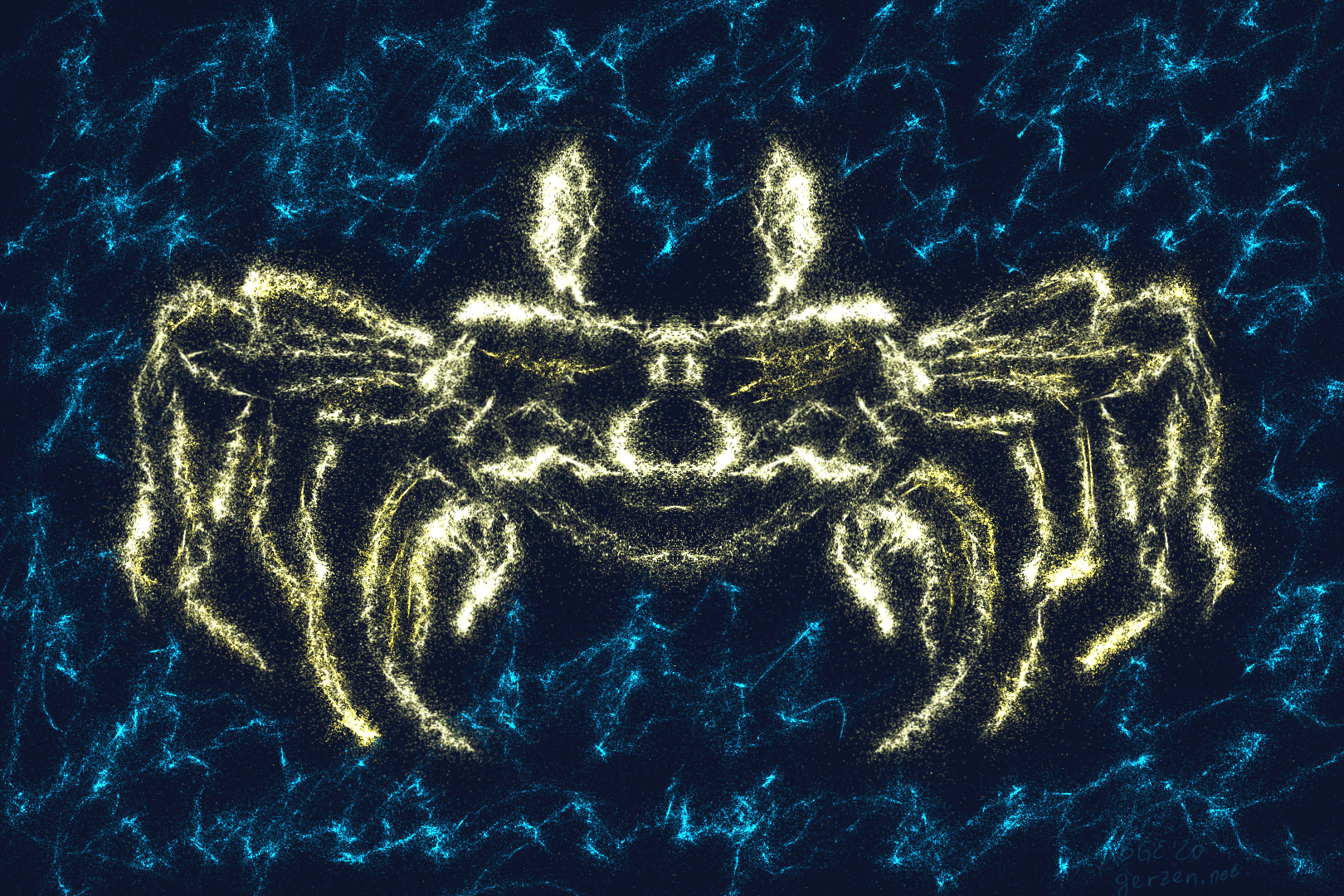 leuchtende Krabbe