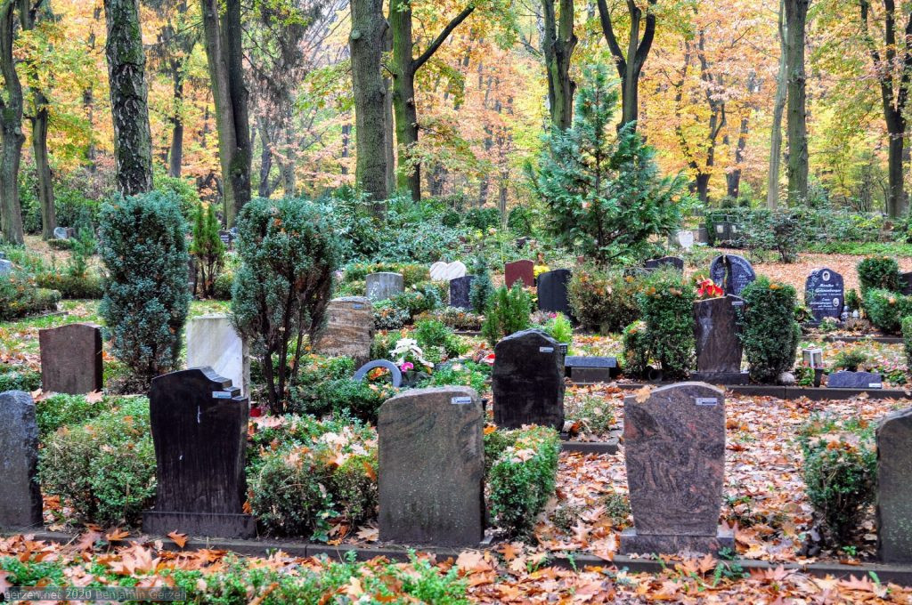 Final resting places in garden cemetery Marzahn